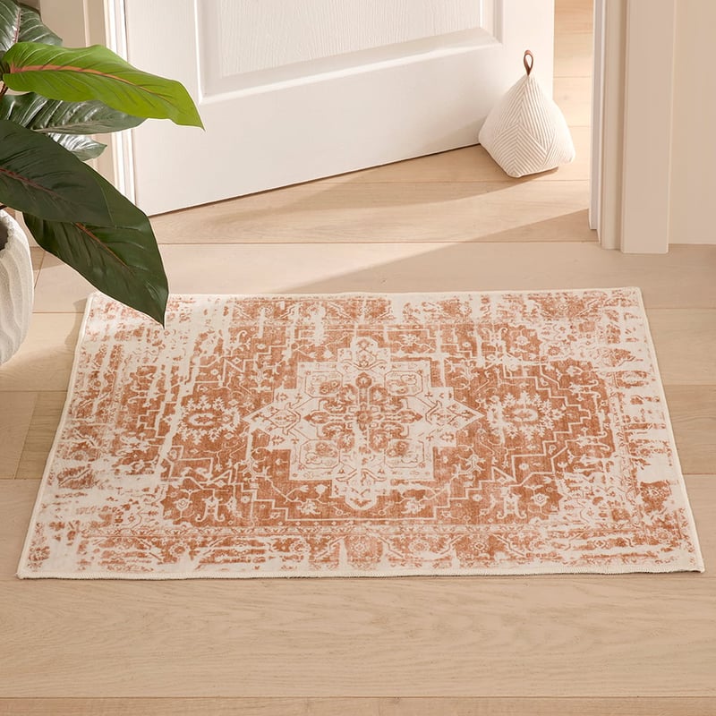 World's Softest Ochre Washable Indoor Mat