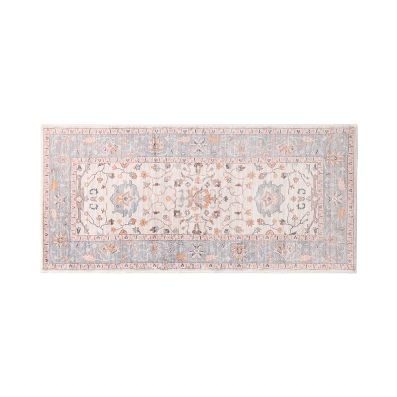 World's Softest Blue Haze Washable Rug Runner