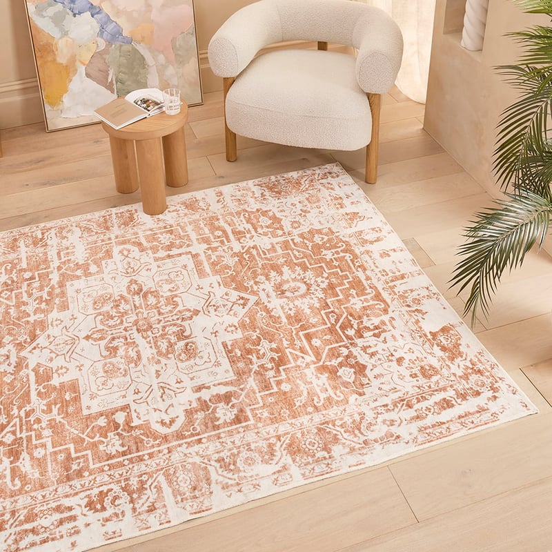 World's Softest Ochre Washable Rug