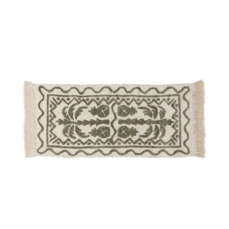 Global Traveller Forest & Natural Cotton Tufted Rug Runner