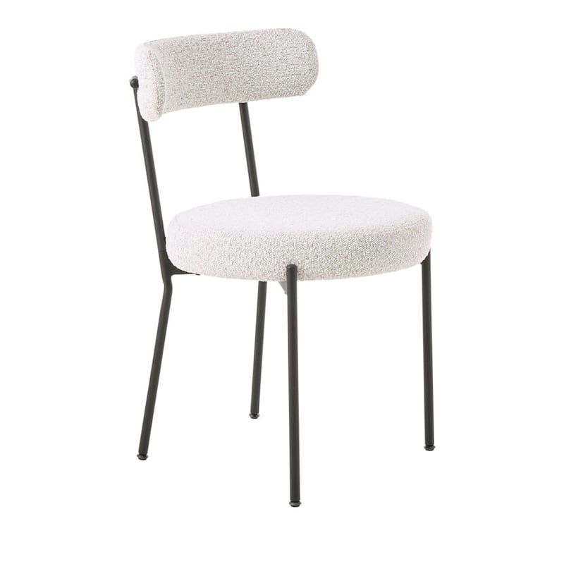 Remi Snow Boucle Dining Chair Set of 2