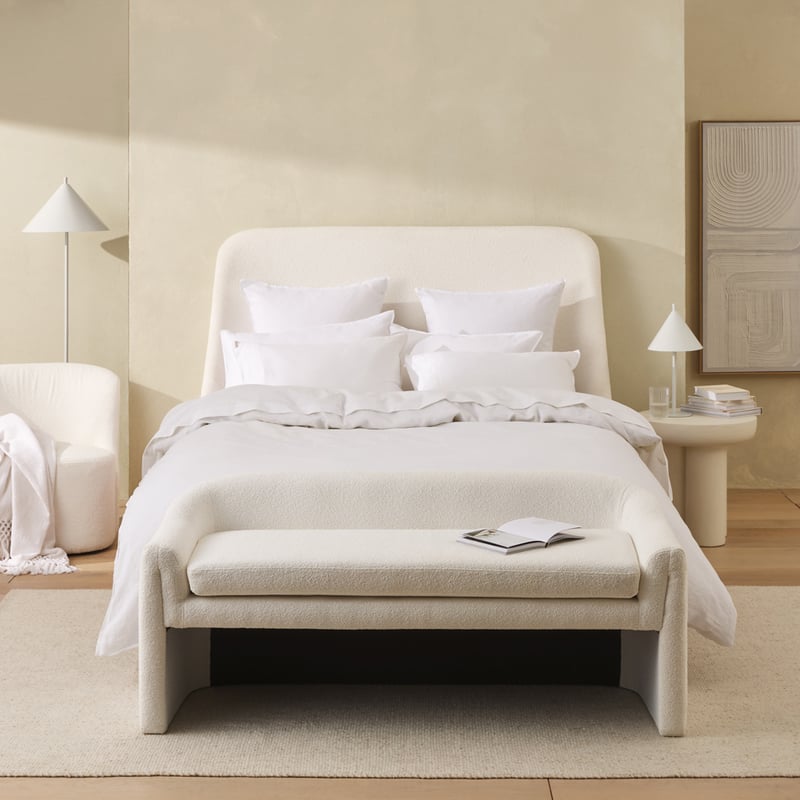 Maya White Bench Seat