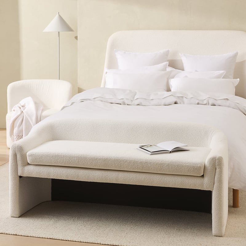 Maya White Bench Seat