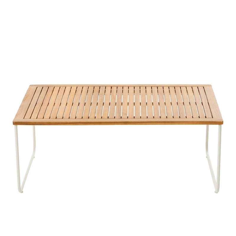 Torino Beige & White Outdoor Metal Coffee Table