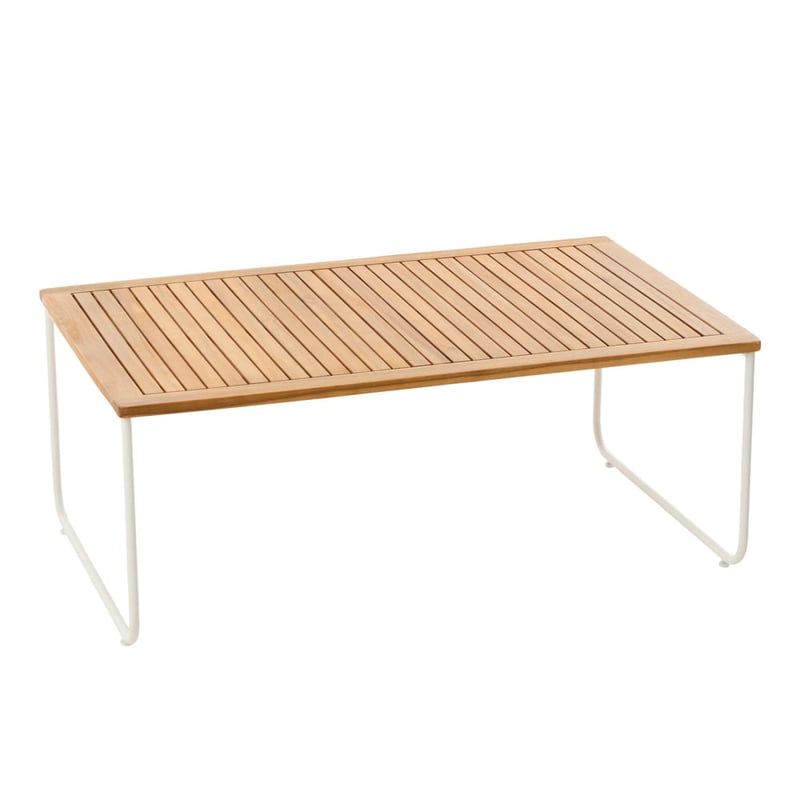 Torino Beige & White Outdoor Metal Coffee Table