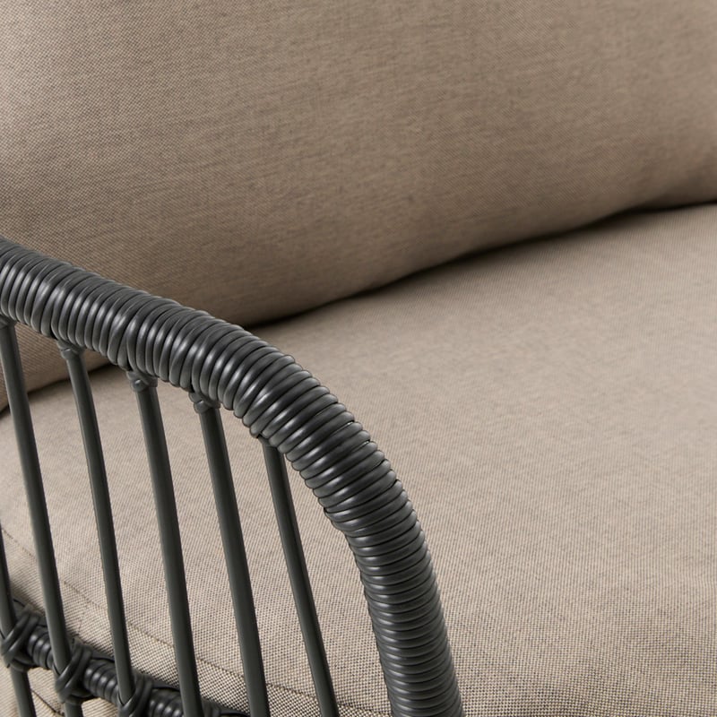 Bondi Black & Taupe Outdoor Lounge Set