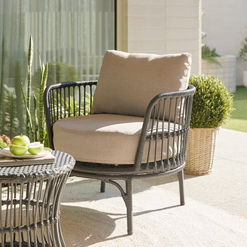 Bondi Black & Taupe Outdoor Lounge Set