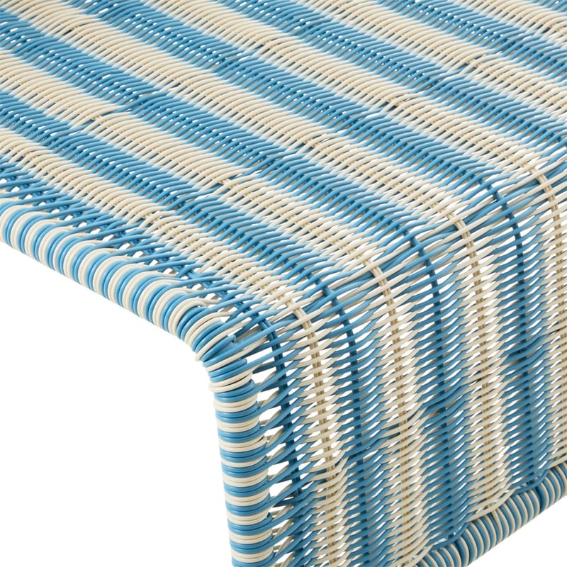 Rye Holiday Blue Off White Stripe Outdoor Lounge Set