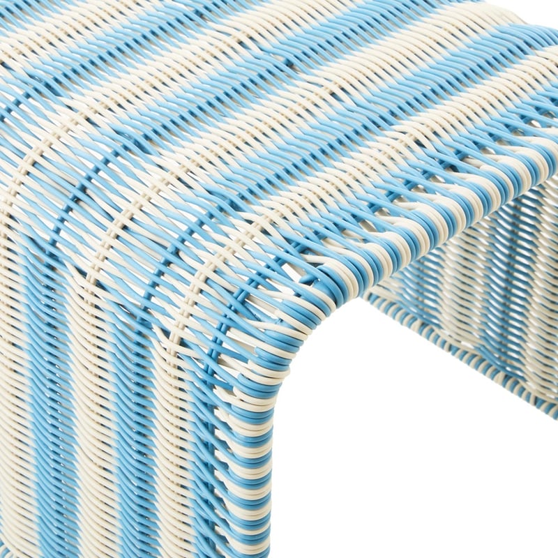 Rye Holiday Blue Off White Stripe Outdoor Lounge Set