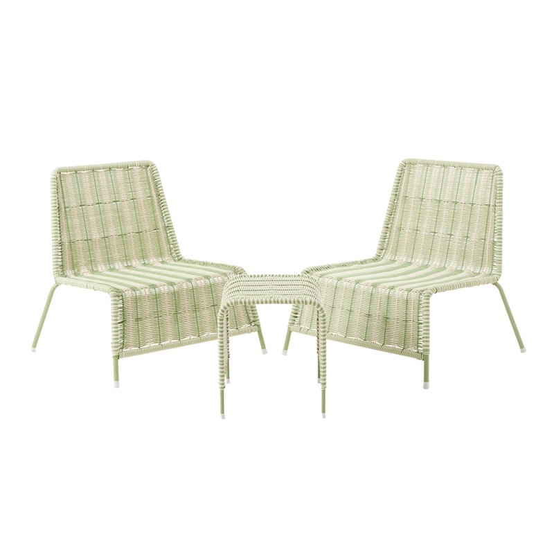 Rye Sage Off White Stripe Outdoor Lounge Set