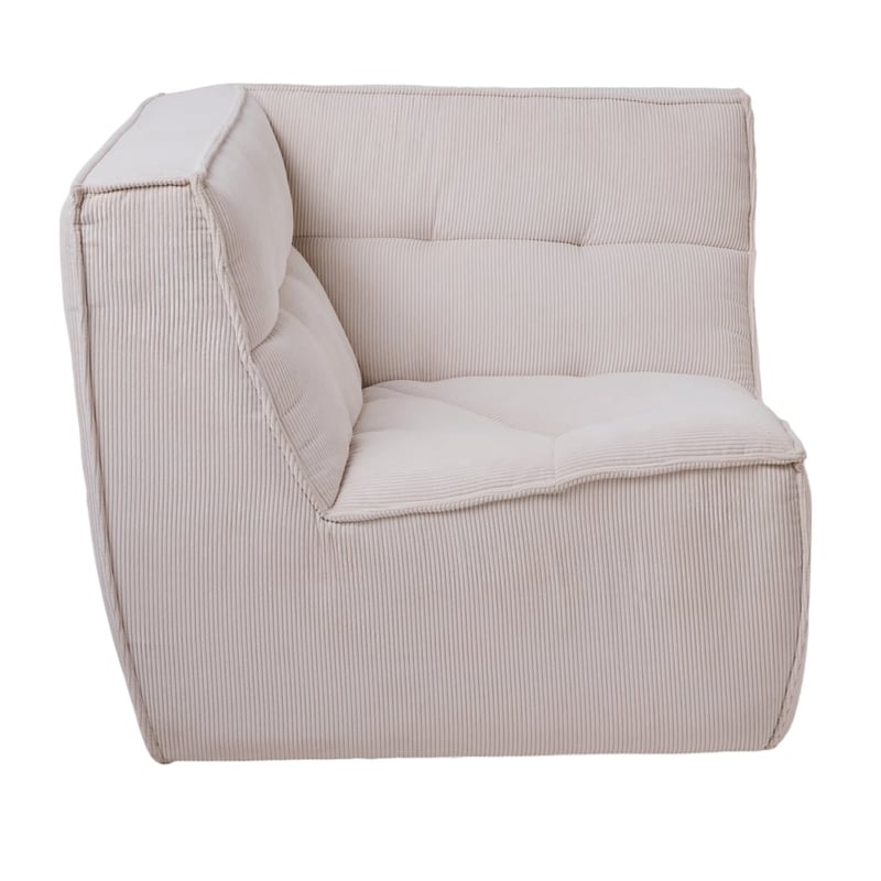 Otis Cream Corduroy Corner Lounge Chair