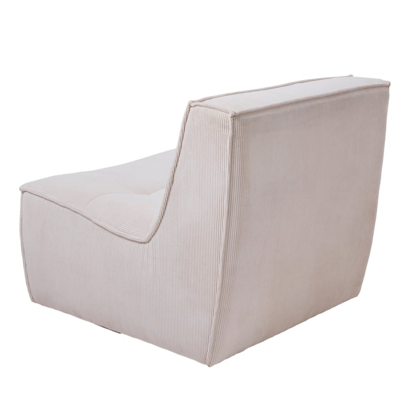 Otis Cream Corduroy 1 Seater Lounge Chair