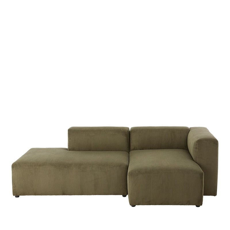 Tulsa Forest Corduroy Left Open End Modular Lounge Chair