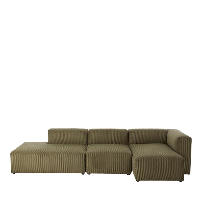 Tulsa Forest Corduroy Left Open End Modular Lounge Chair