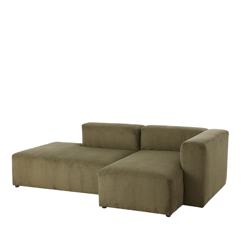 Tulsa Forest Corduroy Left Open End Modular Lounge Chair