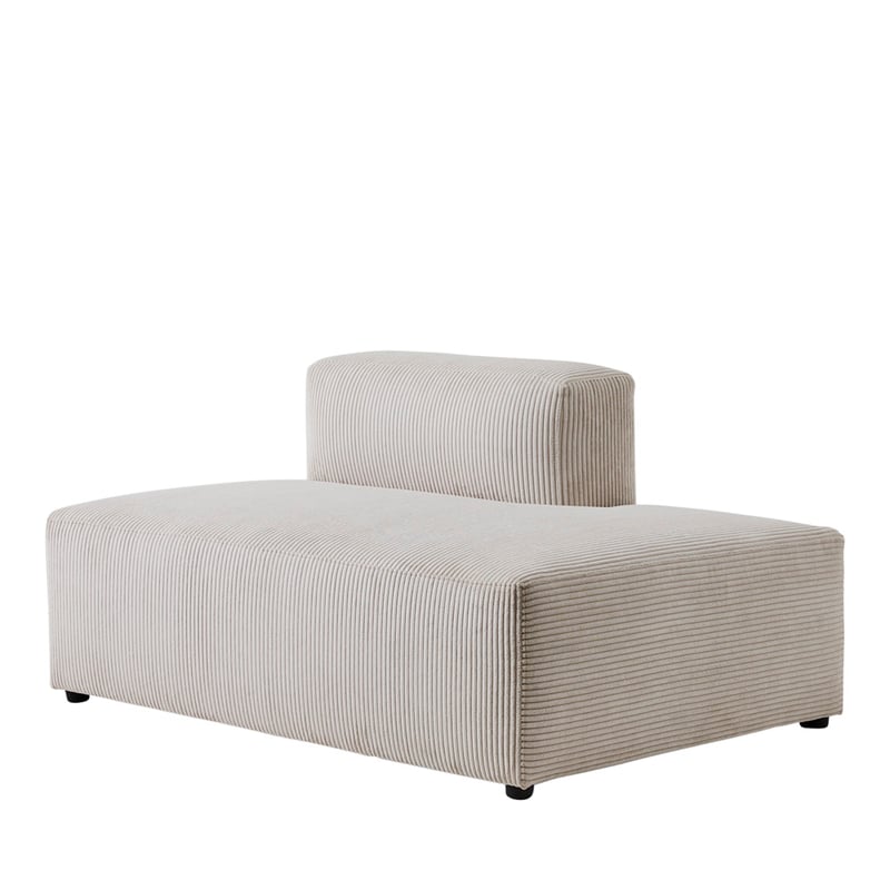 Tulsa Vanilla Corduroy Right Open End Modular Lounge Chair