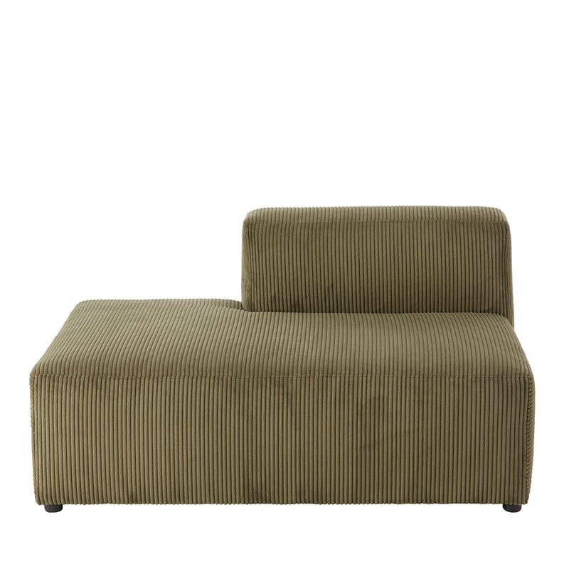 Tulsa Forest Corduroy Left Open End Modular Lounge Chair