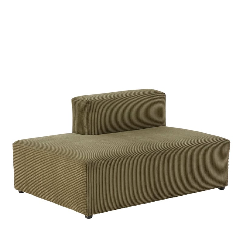 Tulsa Forest Corduroy Left Open End Modular Lounge Chair