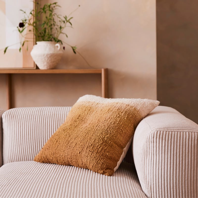 Tulsa Vanilla Corduroy Right Arm Facing Chaise Modular Lounge Chair