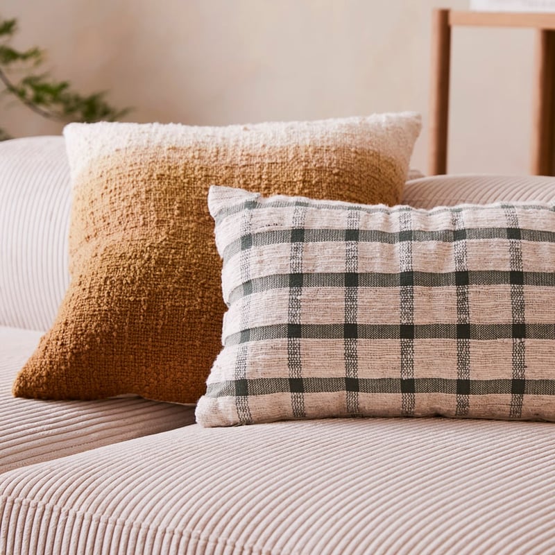 Tulsa Vanilla Corduroy 1 Seater Modular Lounge Chair