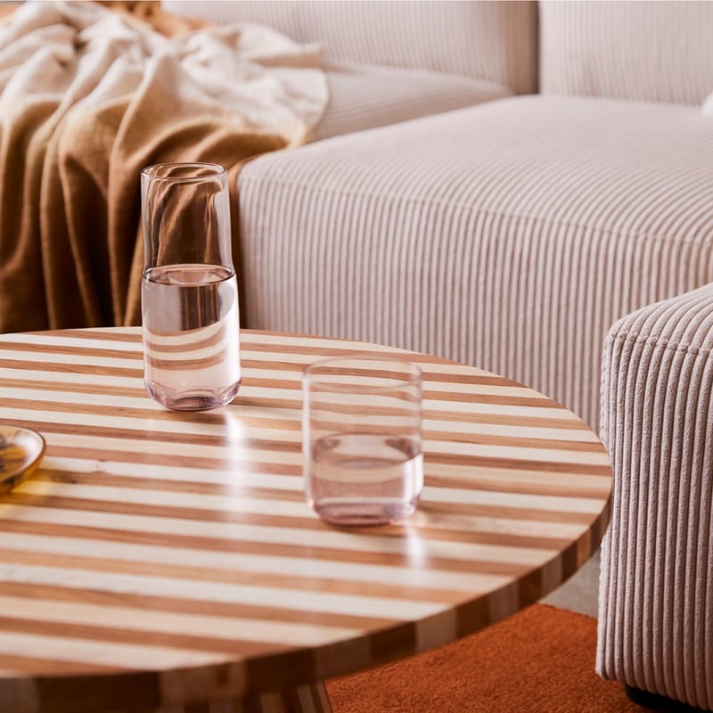 Tulsa Vanilla Corduroy 1 Seater Modular Lounge Chair