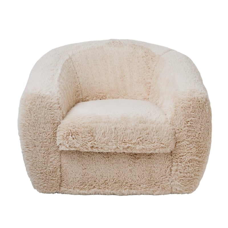 Charlie Fawn Faux Fur Chair