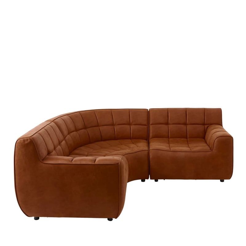 Hammond Brandy Right Arm Facing Corner Modular Sofa Chair