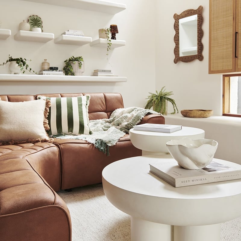 Hammond Brandy Right Arm Facing Corner Modular Sofa Chair