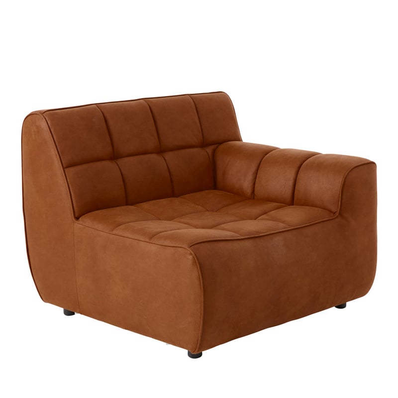 Hammond Brandy Right Arm Facing Corner Modular Sofa Chair