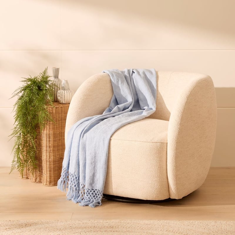 Avril Beige Marle Swivel Chair