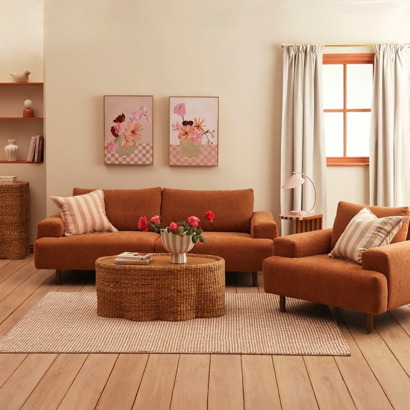 Colorado Terracotta 3 Seater Sofa