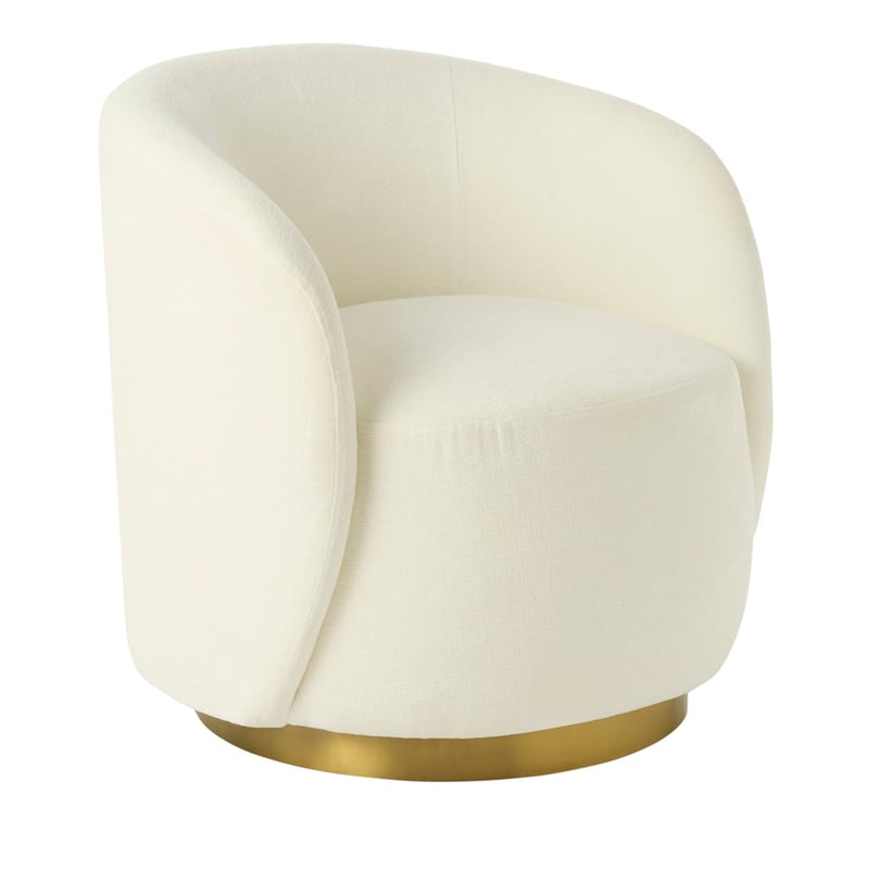 Adeline White Swivel Chair