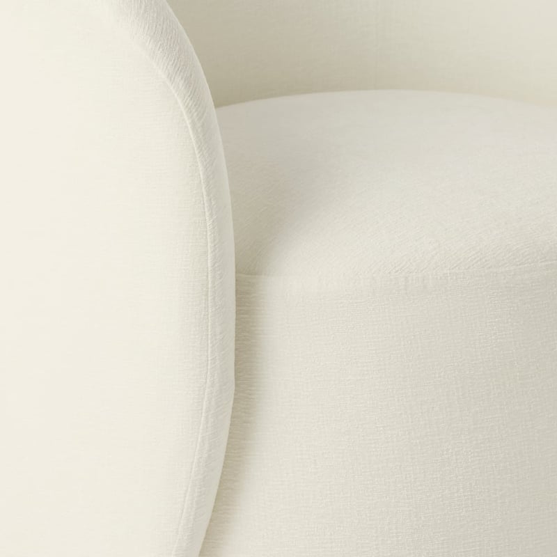 Adeline White Swivel Chair