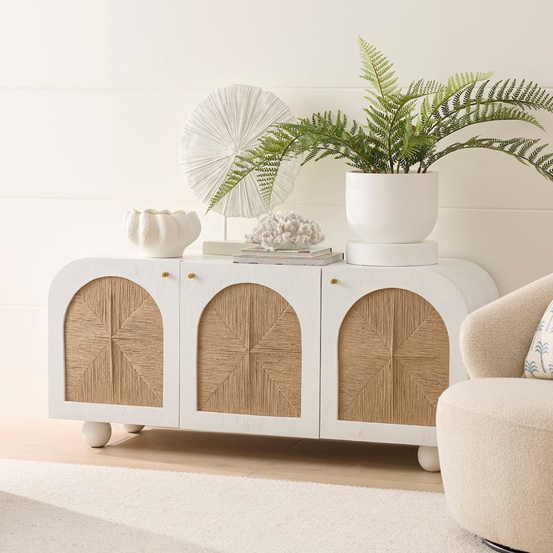 Safari White 3 Door Sideboard