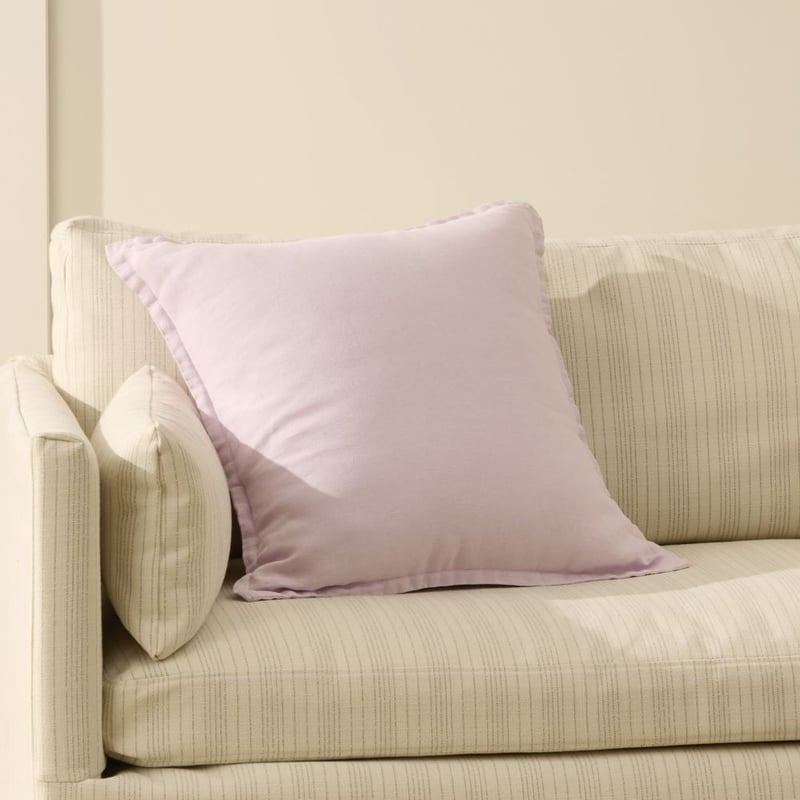 Belgian Orchid Vintage Washed Linen Cushion