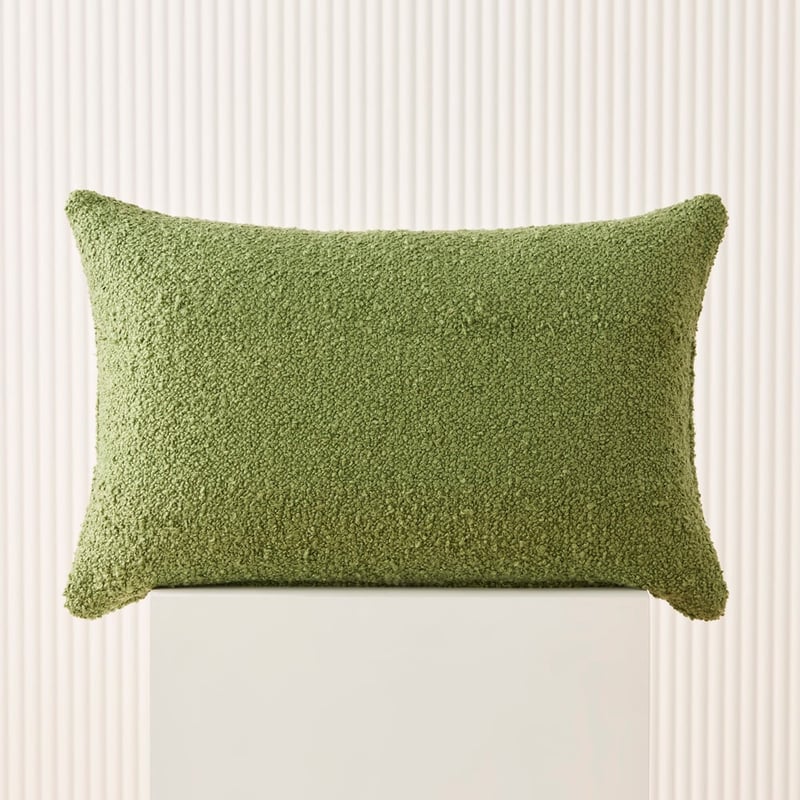 Boucle Green Cushion