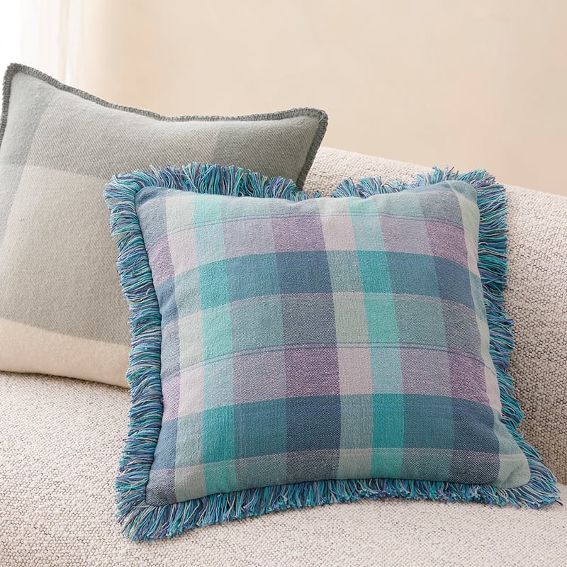 Preston Jewels Check Cushion