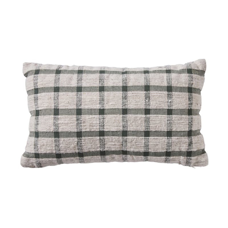 Izamal Dark Sage Check Cushion