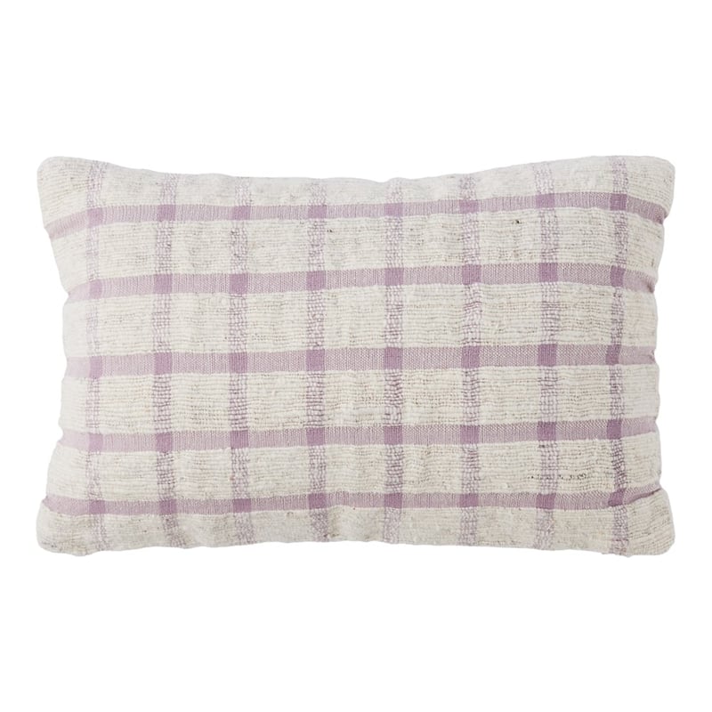 Izamal Elderberry Check Cushion
