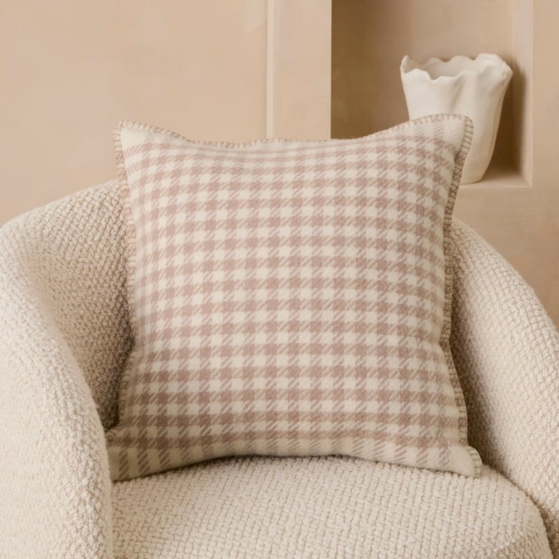 Mason Natural Houndstooth Wool Cushion