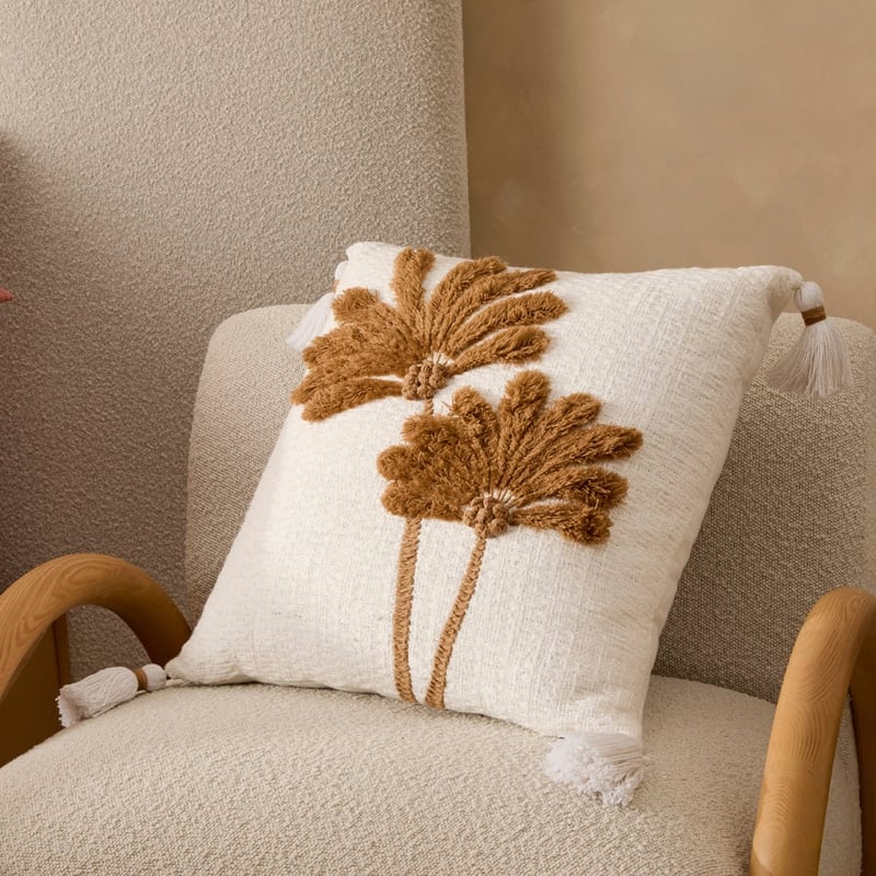 Falls Palm Brown Cushion