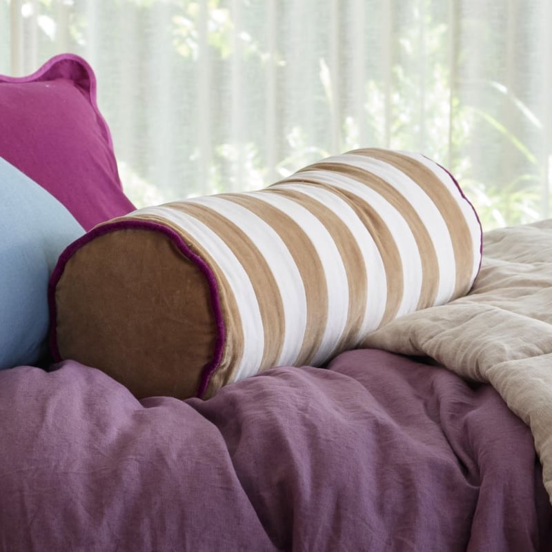 Maddie Tan & Ivory Bolster Cushion