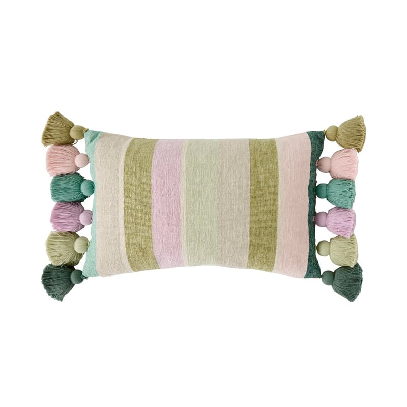 Global Traveller Greens Stripe Cushion