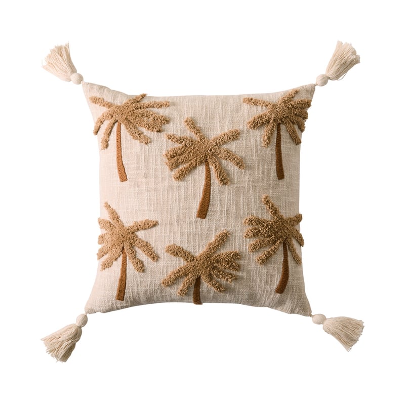 Palm Tobacco Tufted Cushion