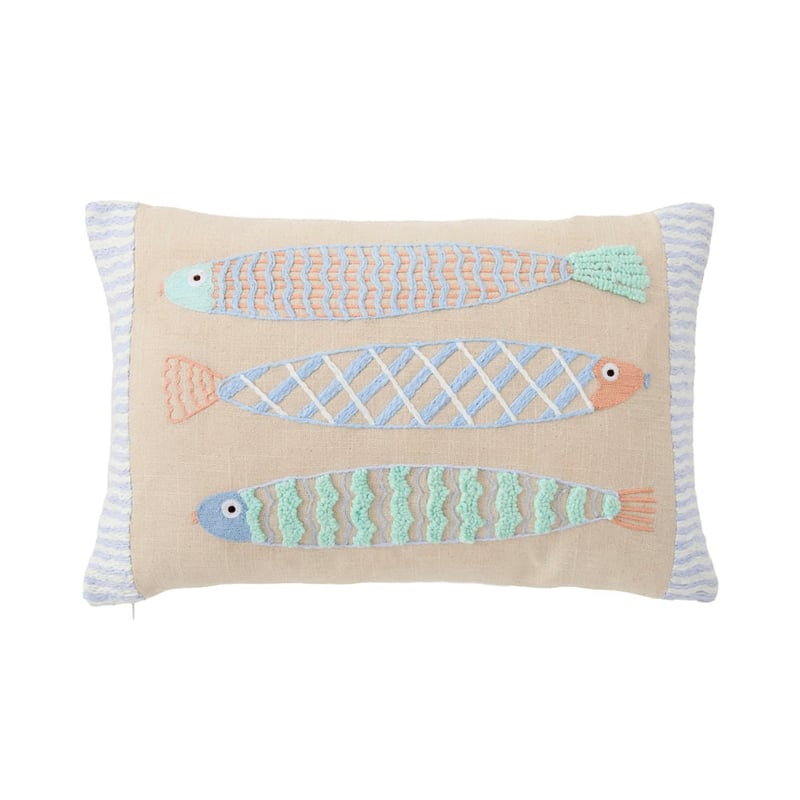 Pisces Blue & Natural Cushion