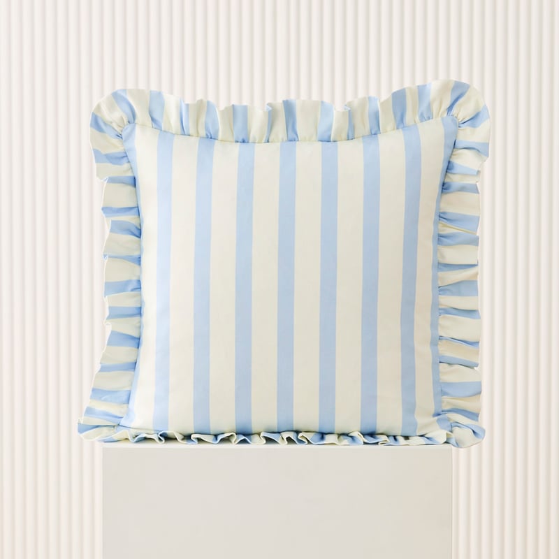 Milford Chambray Blue Stripe Cushion