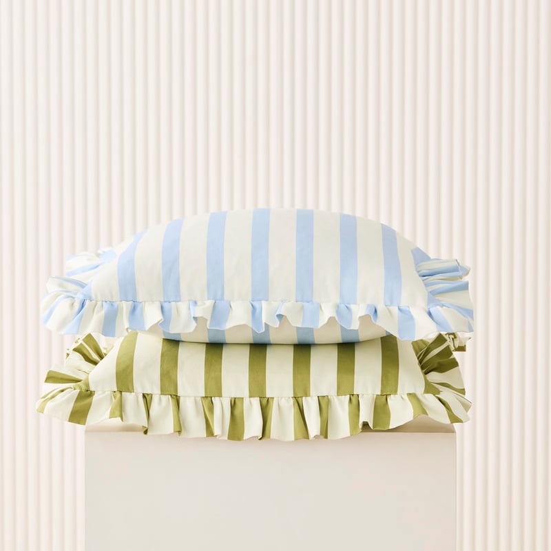 Milford Olive Green Stripe Cushion