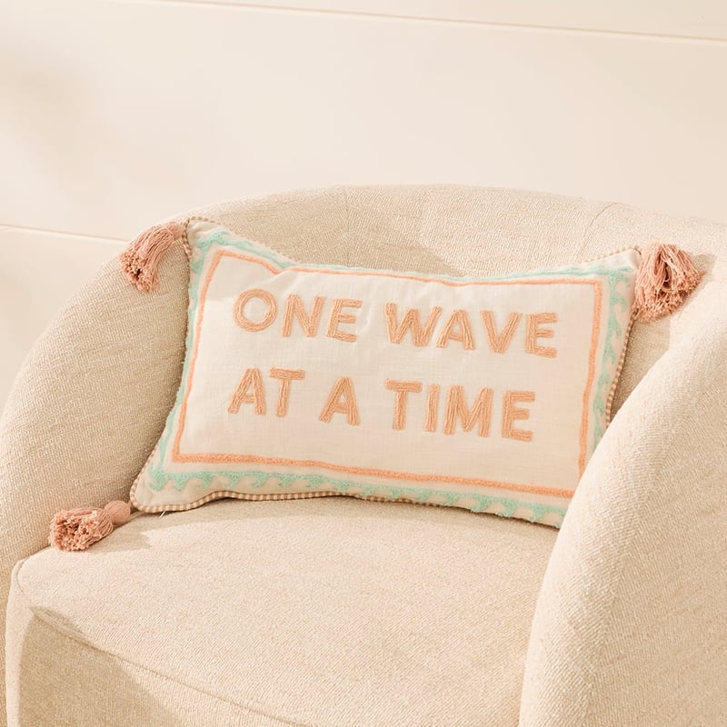 Summer One Wave At A Time Text Cushion