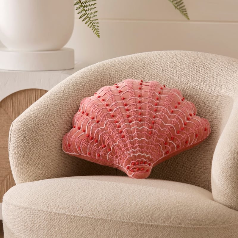 Shell Pink Velvet Cushion