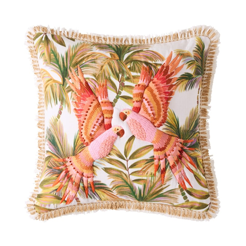 Fiesta Palm Green & Pink Cushion